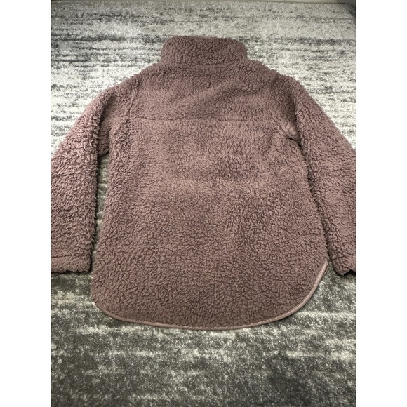 Abercrombie & Fitch Soft A&F Sherpa Pullover Sweatshirt Outdoor Mauve Medium - Picture 11 of 11